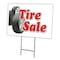 Signmission Tire Sale Yard Sign & Stake outdoor plastic coroplast window, C-1824 Tire Sale C-1824 Tire Sale - alternate 1